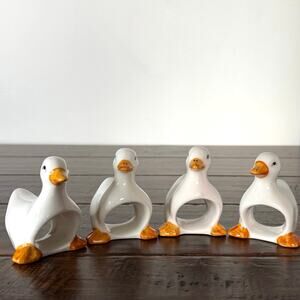 Vintage Ceramic Duck Napkin Holders (4) 
Farmhouse Table Country Kitchen Decor